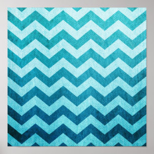 Denim Chevron by Shirley Taylor Poster