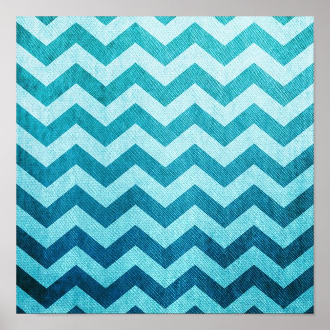 Denim Chevron by Shirley Taylor Poster (Front)