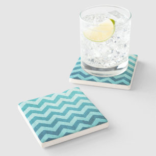 Denim Chevron by Shirley Taylor Stone Coaster