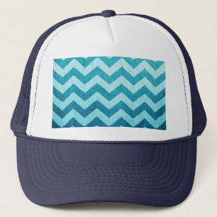 Denim Chevron by Shirley Taylor Trucker Hat