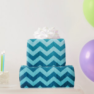 Denim Chevron by Shirley Taylor Wrapping Paper