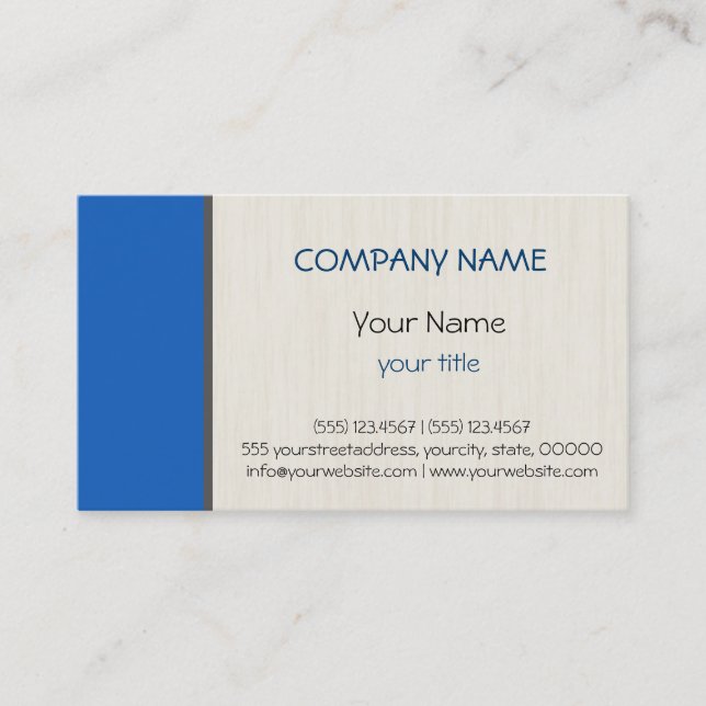 Denim colour professional elegant modern business card (Front)