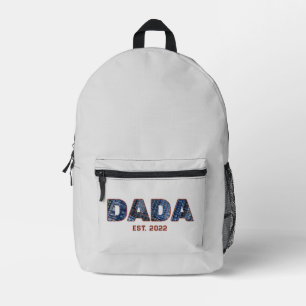 Denim DADA New Dad Gift Printed Backpack