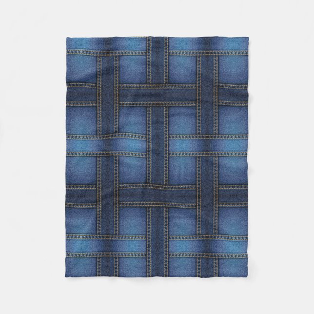 Denim Design Baby Fleece Blanket (Front)