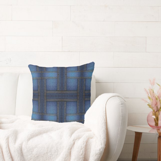 Denim Design  Cushion (Couch)