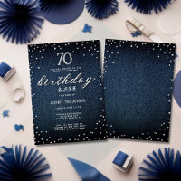 Denim Diamonds Elegant Rustic 70th Birthday Party