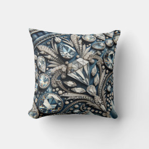 Denim & Diamonds Gemstone Jean Birthday Party Cushion