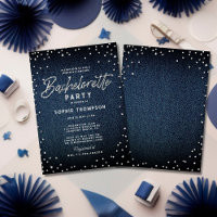 Denim Diamonds Glitter Elegant Bachelorette Party