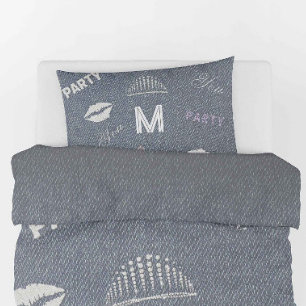 Denim Diamonds Glitter Personalized Teen Girl Gift Pillowcase