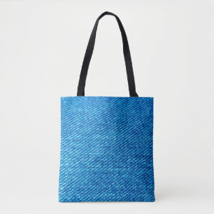 Denim fabric jeans blue jeans tote bag