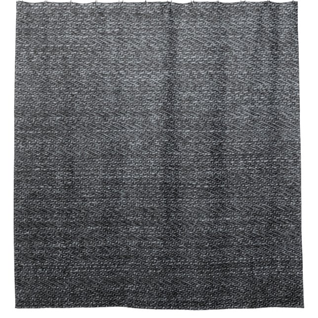 Denim fabric texture blue trouser shower curtain (Front)