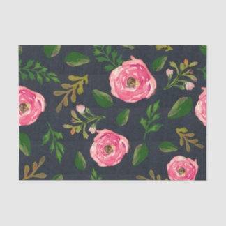 Denim Fleur Tissue Paper