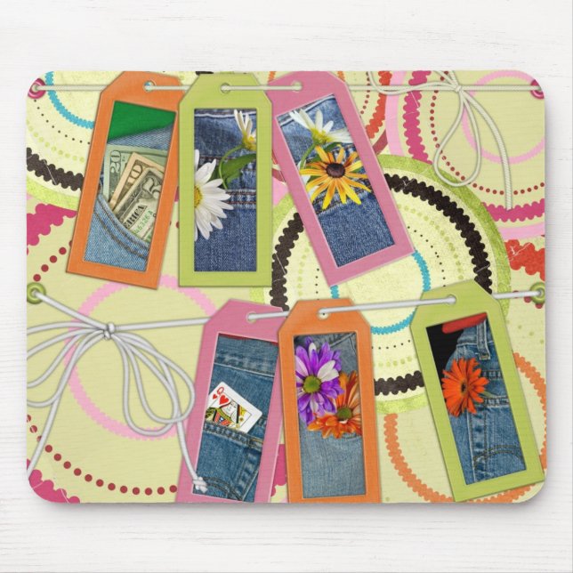 Denim Happiness Mouse Pad (Front)