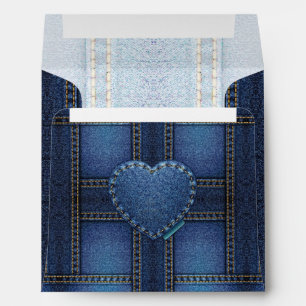 denim heart envelope