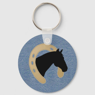 Denim & Horseshoe KEYCHAIN