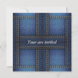denim invitation template
