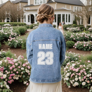 Denim Jacket add your Name Number - Custom