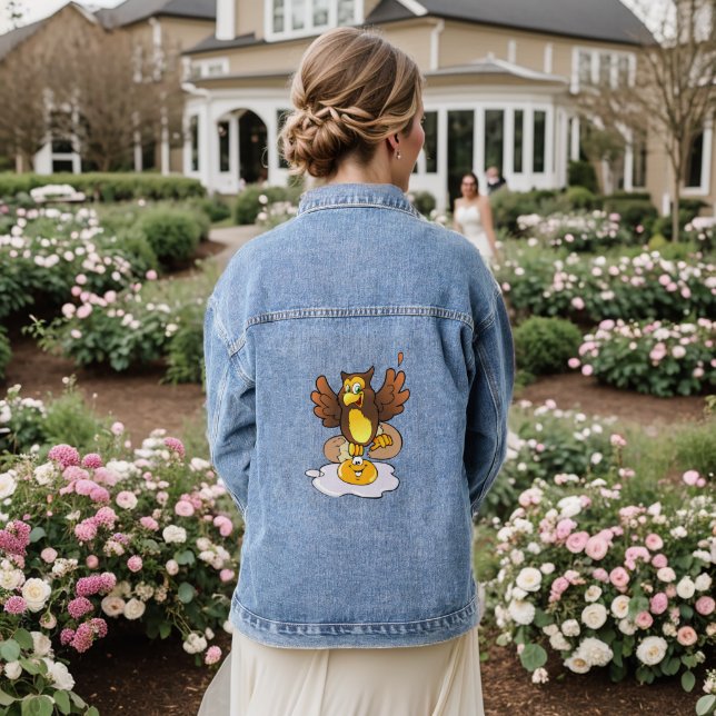 Denim Jacket Eggs Owl (Wedding Back)