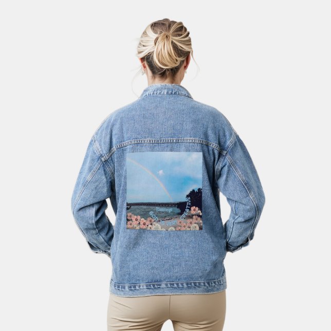 Denim Jacket " God is Very Creative" (Model)