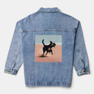 Denim Jacket printed dog