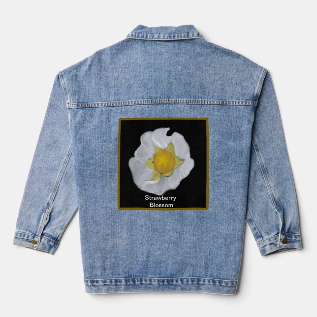 Denim Jacket Strawberry Blossom (Back)
