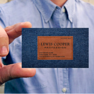 Denim Jean Classic Moderne Magnetic Business Card
