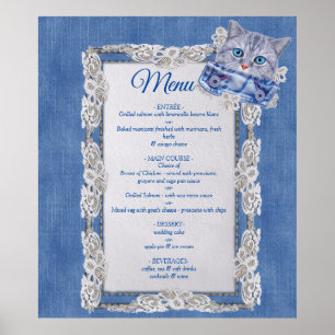 Denim Jean pockets,Kittens and Lace Poster