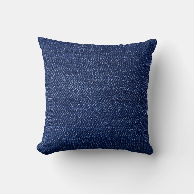 Denim jeans fabric: textured background. cushion (Front)