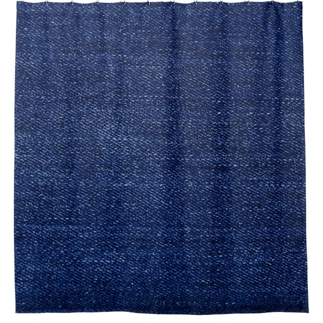 Denim jeans fabric: textured background. shower curtain (Front)