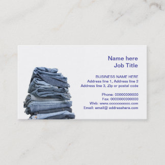 denim jeans fashion business card