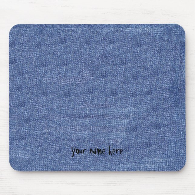 Denim Look and Your Name Mouse Pad (Front)