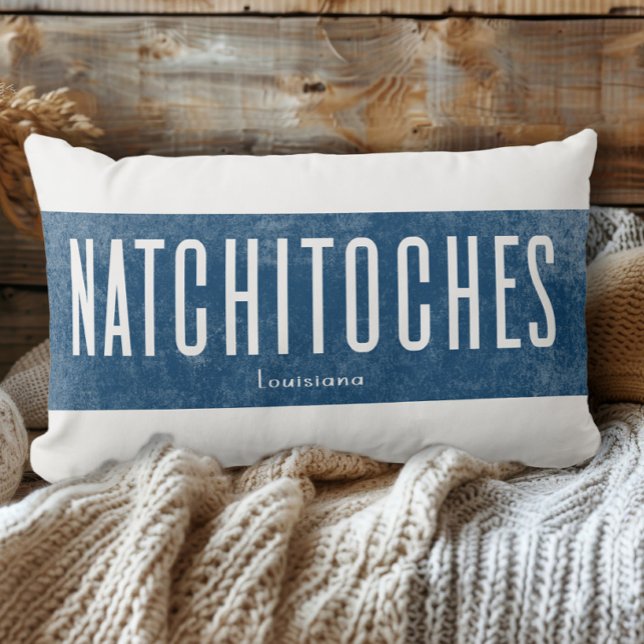 Denim Look Natchitoches Louisiana State  Lumbar Cushion (Creator Uploaded)
