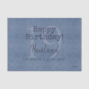 Denim Look Personalizable Gift Tissue HAMbyWG Paper