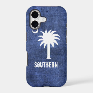 Denim Look South Carolina Palmetto Tree