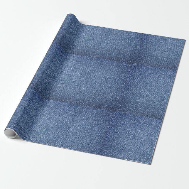 Denim-look Wrapping Paper (Unrolled)