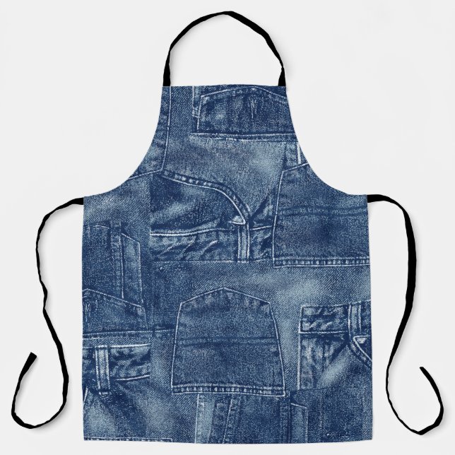 Denim material, apron (Front)