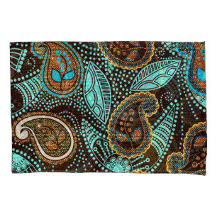 Denim Paisley: Seamless Jeans Texture Pattern Pillowcase