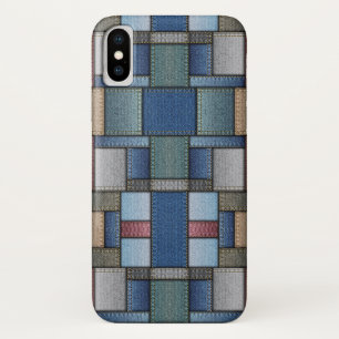 Denim Patchwork iPhone X Case
