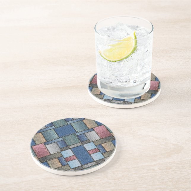 Denim Patchwork Coaster (Side)