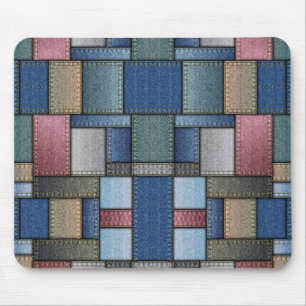 Denim Patchwork Mouse Pad