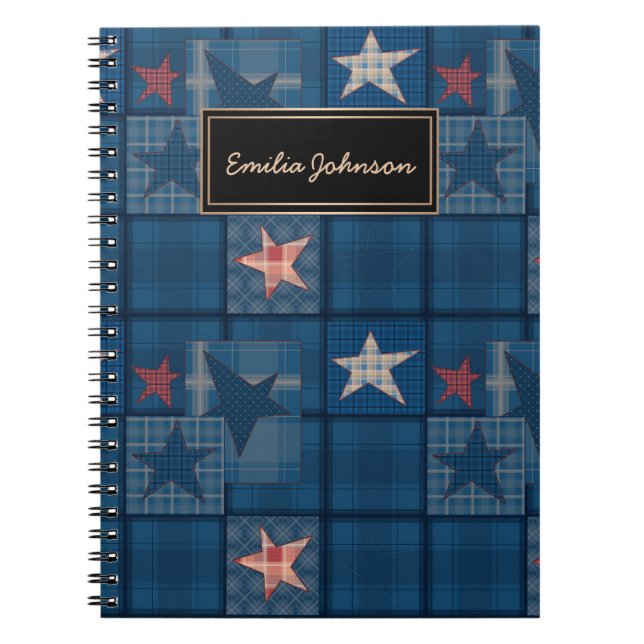 Denim patchwork notebook (Front)