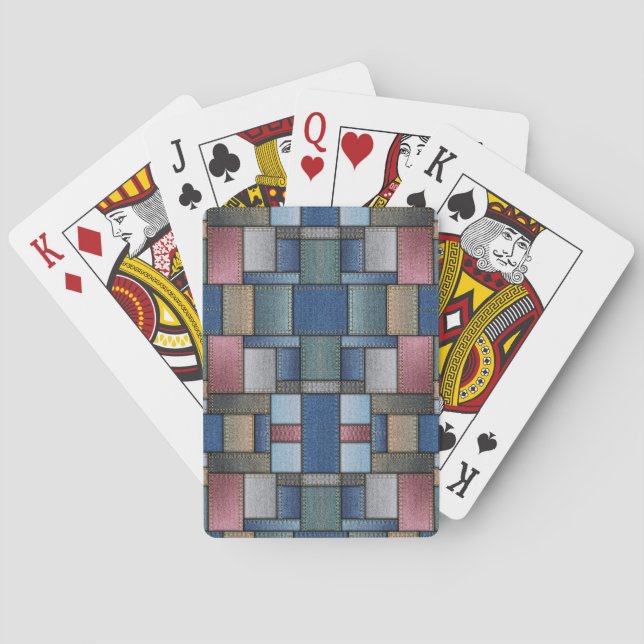 Denim Patchwork Playing Cards (Back)