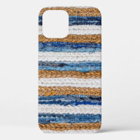 Denim patchwork: recycled jeans rug.