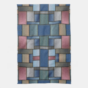 Denim Patchwork Tea Towel