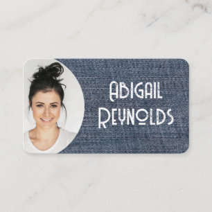 Denim Photo Frame Business Card