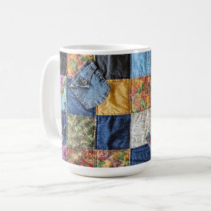 Denim Pocket Quilt Coffee Mug