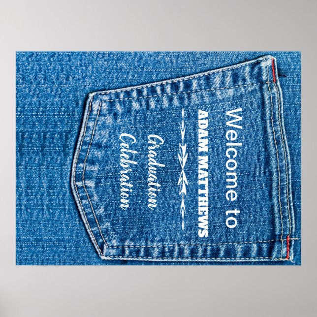 Denim Pocket Welcome Sign (Front)