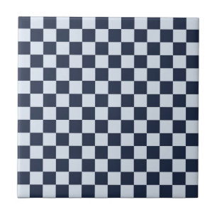 Denim rinse chequerboard pattern ceramic tile