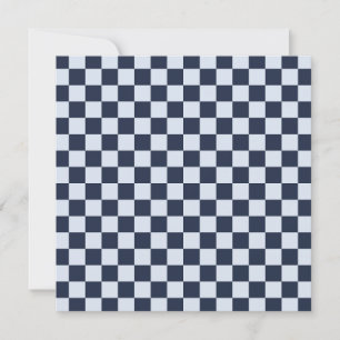 Denim rinse chequerboard pattern thank you card