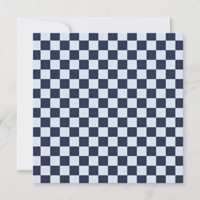 Denim rinse chequerboard pattern thank you card (Front)